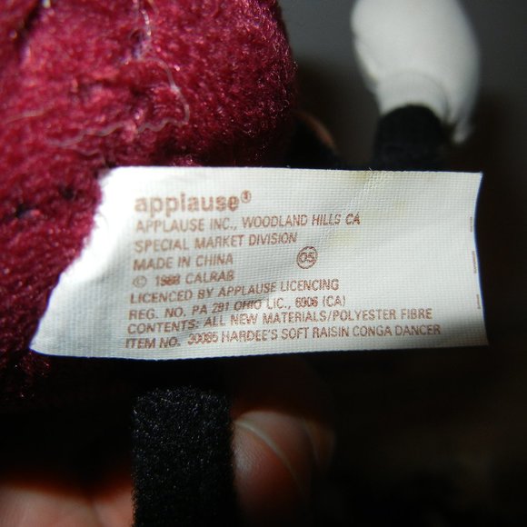 VINTAGE Lot of 4 1988 Hardees Applause California Raisins 6" Bendable Plush Toy - Picture 7 of 10